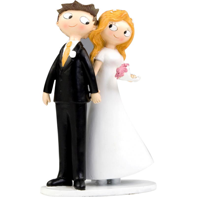 Figura para tarta de boda de novios bailando - 21 cm