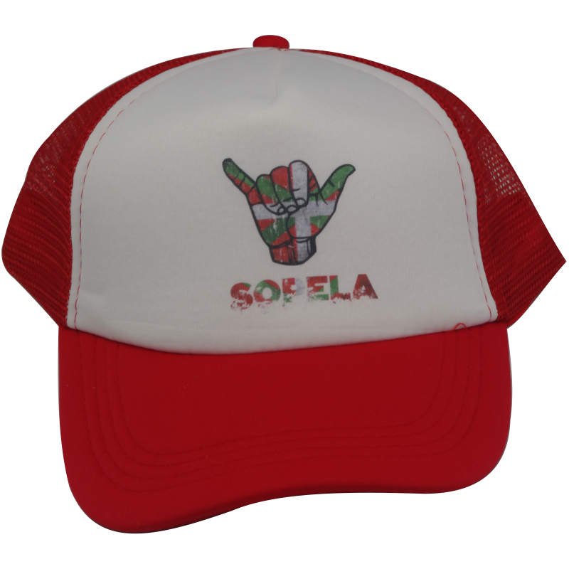 Visera gorra sopela mano roja