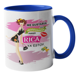 Taza Rica azul