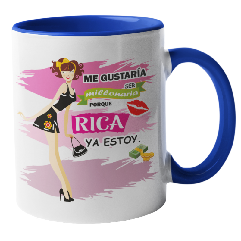 Taza Rica azul