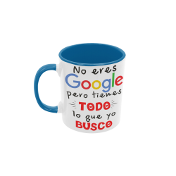 Taza no eres google azul