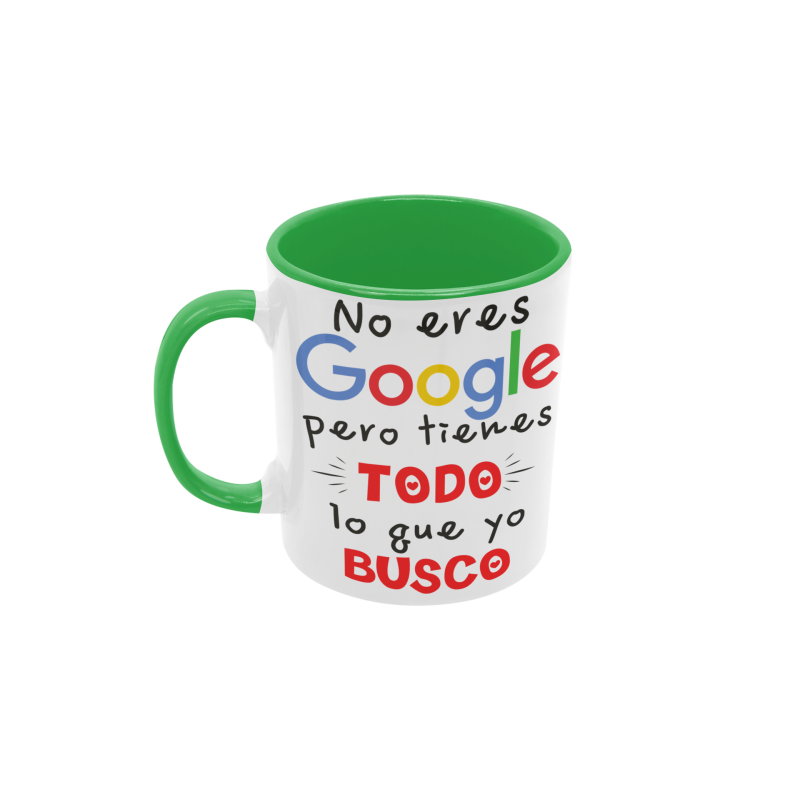 Taza no eres google verde