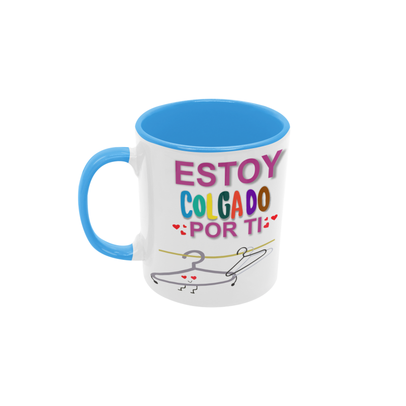 Taza Estoy colgado por ti azul