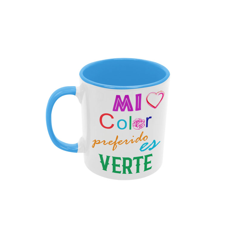 Taza Color Verte azul