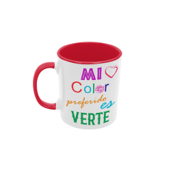 Taza Color Verte roja