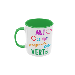 Taza mi color preferido es verte verde