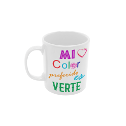 Taza Color Verte blanca