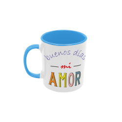 Taza Buenos días mi amor azul