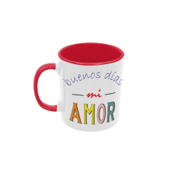 Taza Buenos días mi amor roja