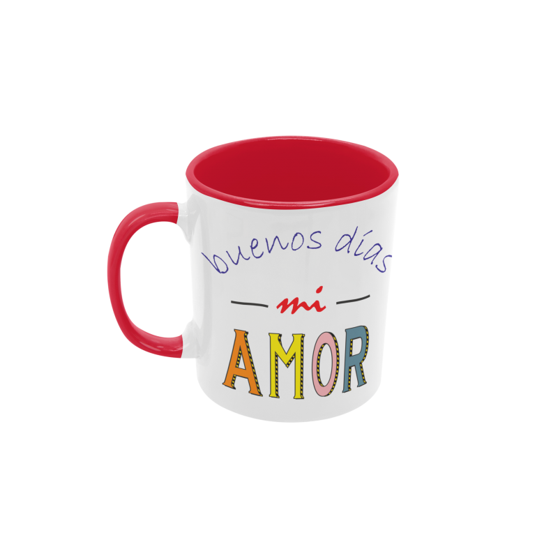 Taza Buenos días mi amor roja