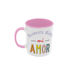 Taza Buenos días mi amor rosa