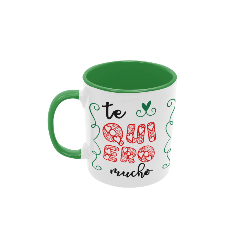 Taza Te quiero verde