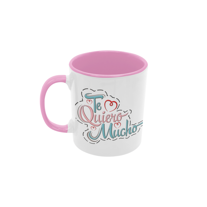 Taza Te quiero mucho rosa