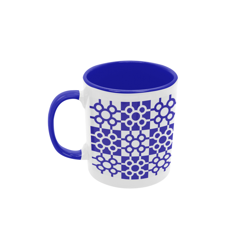 Taza baldosa de Bilbao azul