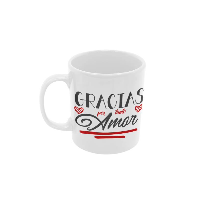 Taza Gracias por tanto amor blanca