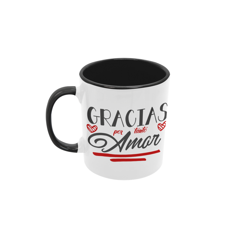 Taza Gracias por tanto amor negra