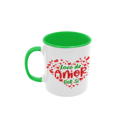 Taza Loco de amor por ti verde