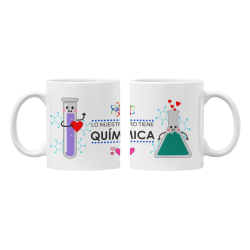 Taza Lo nuestro tiene química blanca