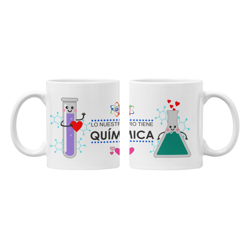 Taza Lo nuestro tiene química blanca