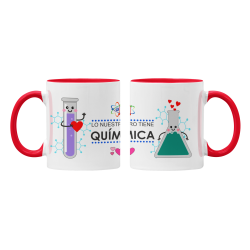 Taza Lo nuestro tiene química roja