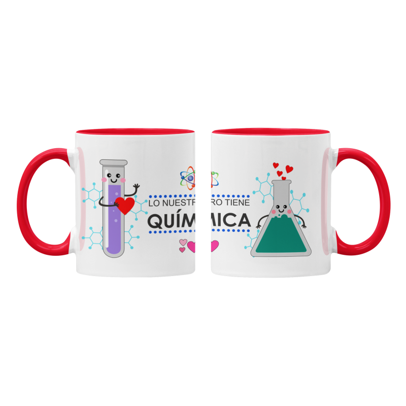 Taza Lo nuestro tiene química roja