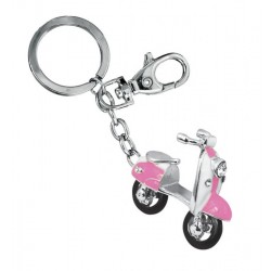 Llavero moto vespa rosa