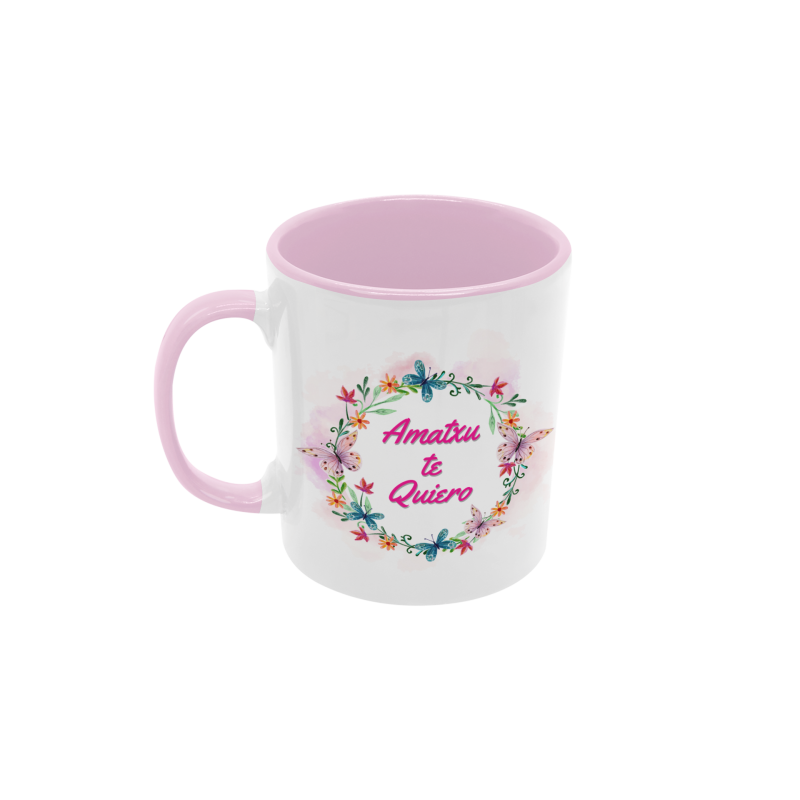 Taza Amatxu te quiero Mariposas