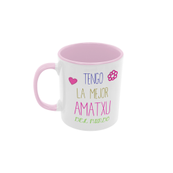 Taza Tengo la mejor amatxu del mundo rosa