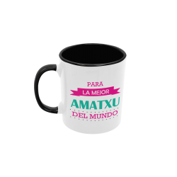 Taza Para la mejor amatxu del mundo negra