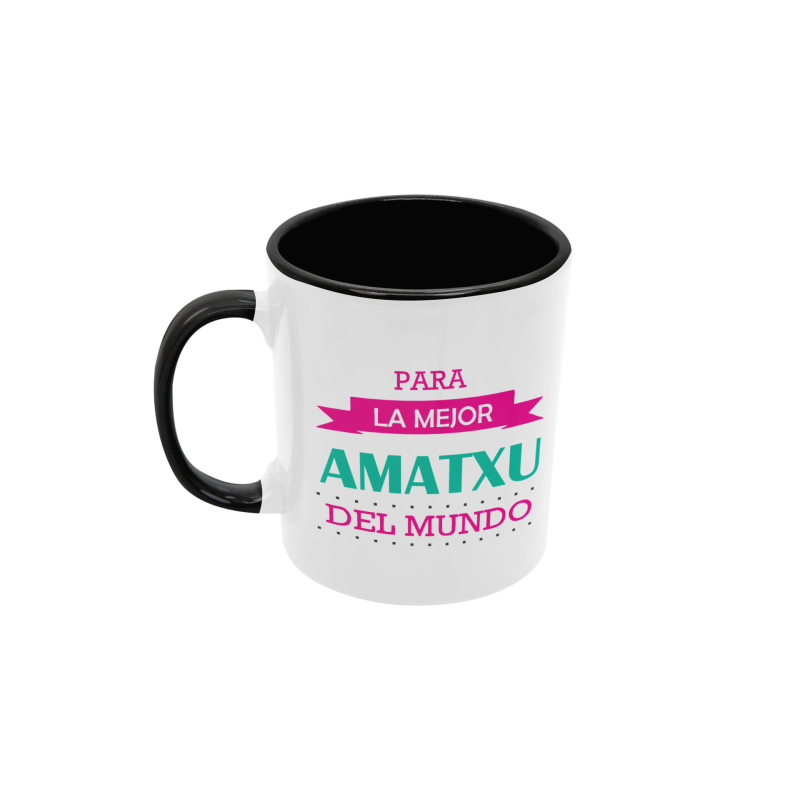 Taza Para la mejor amatxu del mundo negra