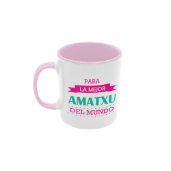 Taza Para la mejor amatxu del mundo rosa