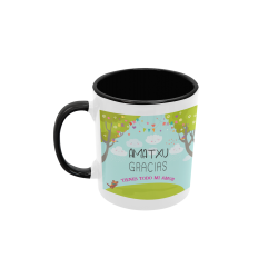 Taza Amatxu gracias negra