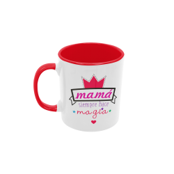 Taza Mamá siempre hace magia roja