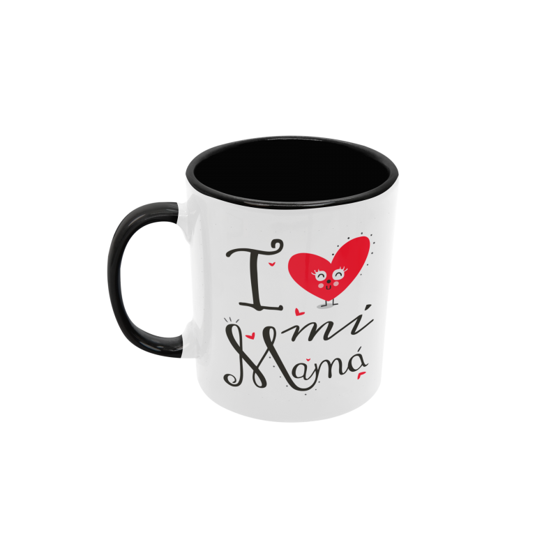 Taza I love mi mamá negra