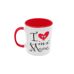 Taza I love mi mamá roja