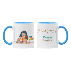 Tazas Gracias Amatxu azul