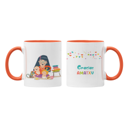 Tazas Gracias Amatxu naranja