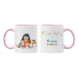 Tazas Gracias Amatxu rosa