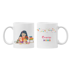 Taza Gracias mamá blanca