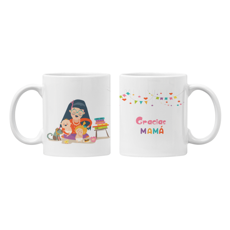 Taza Gracias mamá blanca