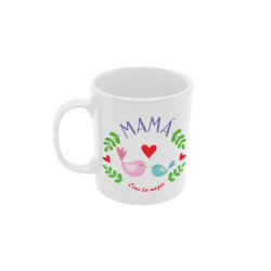 Taza Mamá eres la mejor blanca