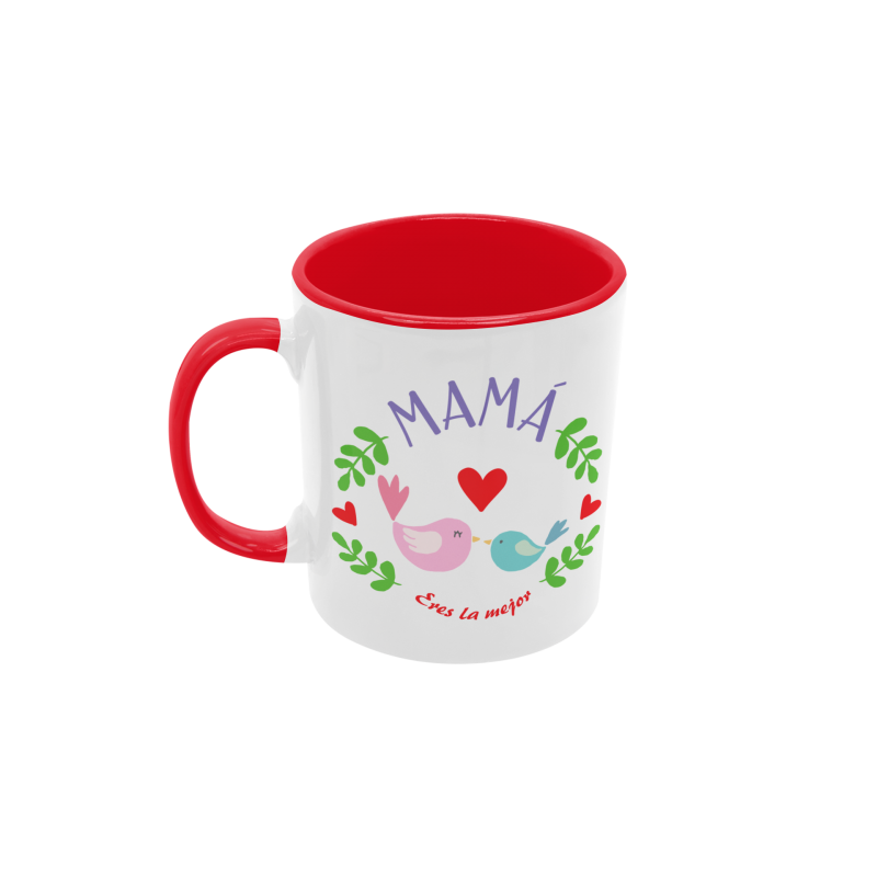 Taza Mamá eres la mejor roja