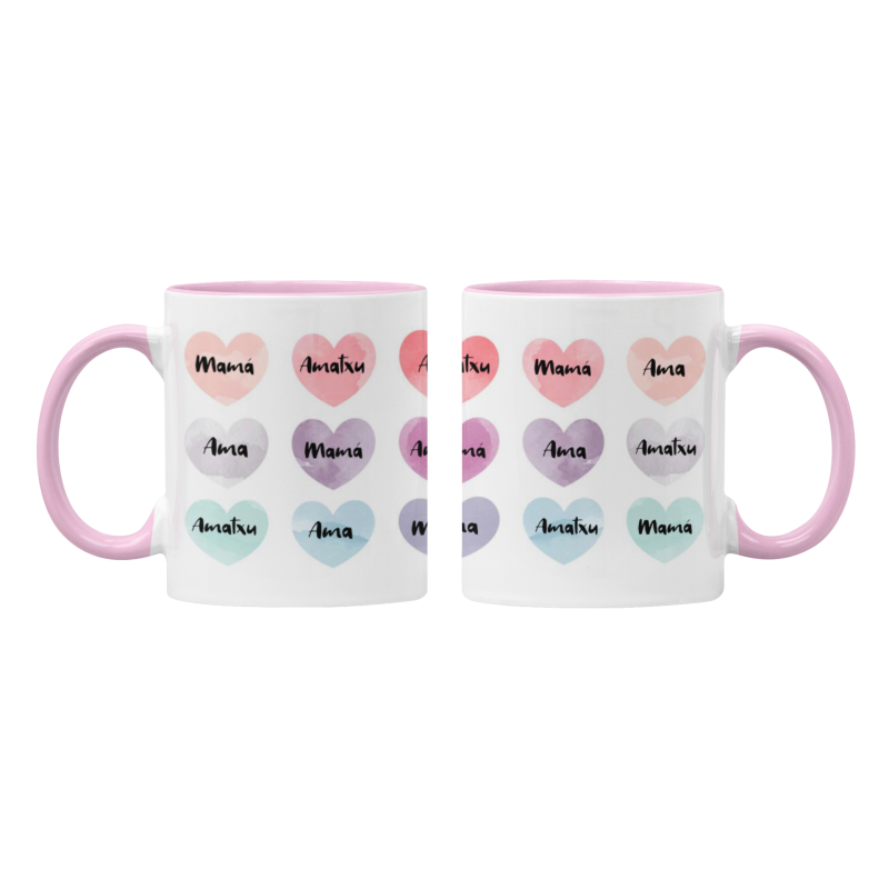 Taza Ama Amatxu Mamá rosa