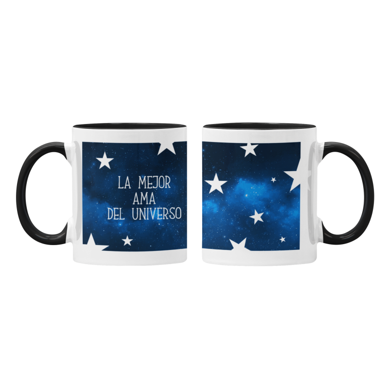 Taza La mejor ama del universo negra