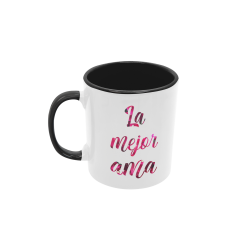 Taza La mejor Ama Flores negra