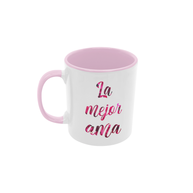 Taza La mejor Ama Flores rosa