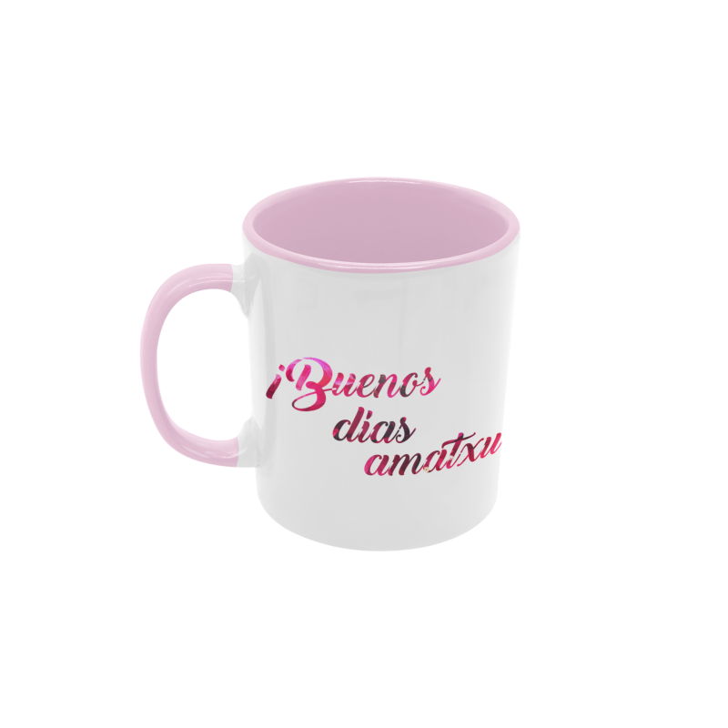 Taza Buenos días Amatxu rosa