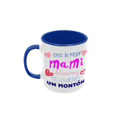 Taza Eres la mejor Mami del universo azul