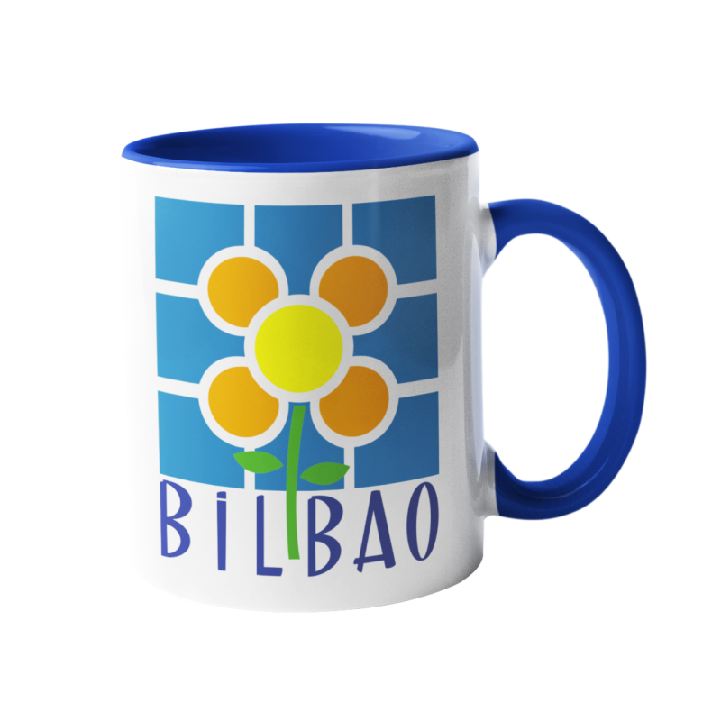 Taza Baldosa Flor Bilbao azul