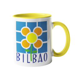 Taza Baldosa Flor Bilbao amarilla